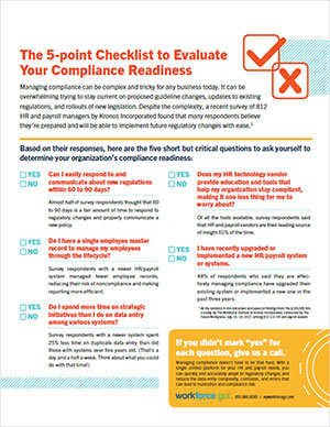 Workforce, Go! Blog on The 5-Point Checklist to Evaluate Your Compliance Readiness