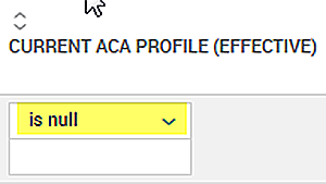 check ACA profile