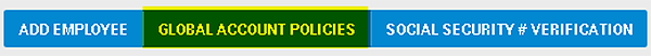 Select global account policies