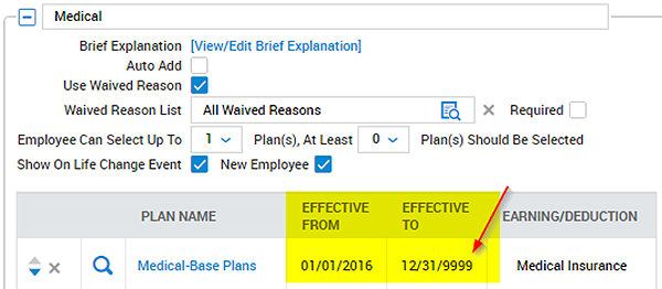 Review benefit profiles